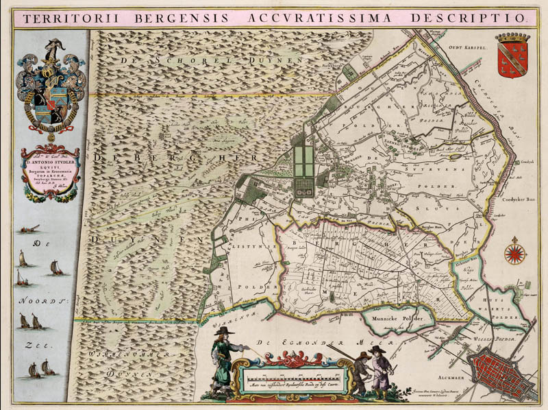Bergen - Alkmaar Noord Holland 1664 Blaeu